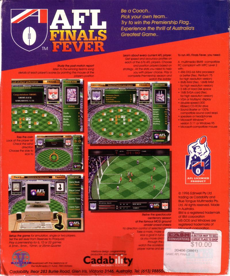AFL Finals Fever — box-2D-back (AU)