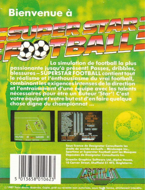 Gary Lineker's Super Star Football — box-2D-back (FR)