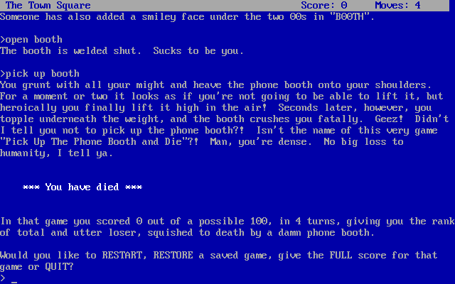 Pick Up the Phone Booth and Die — ss (WOR)
