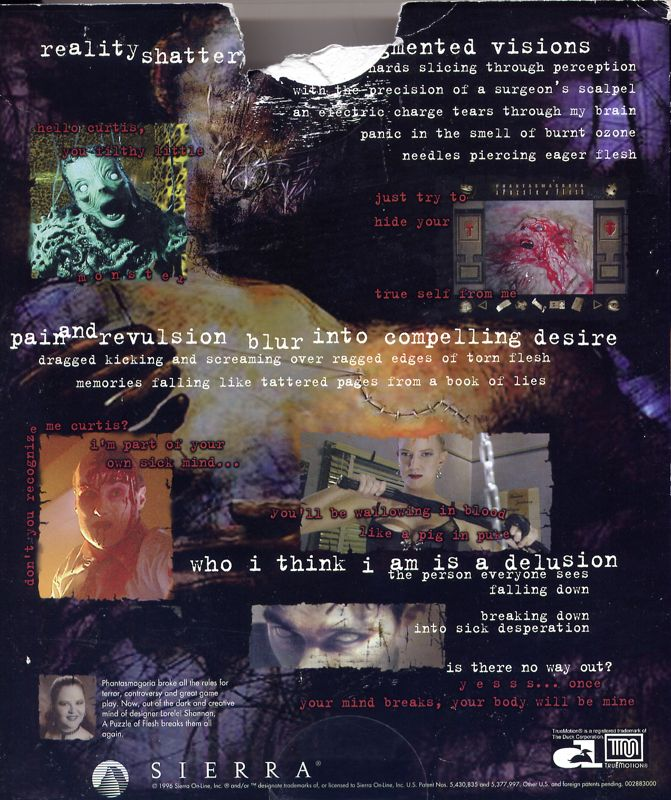 Phantasmagoria 2 - A Puzzle Of Flesh — box-2D-back (US)