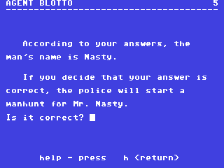 Agent Blotto — ss (WOR)
