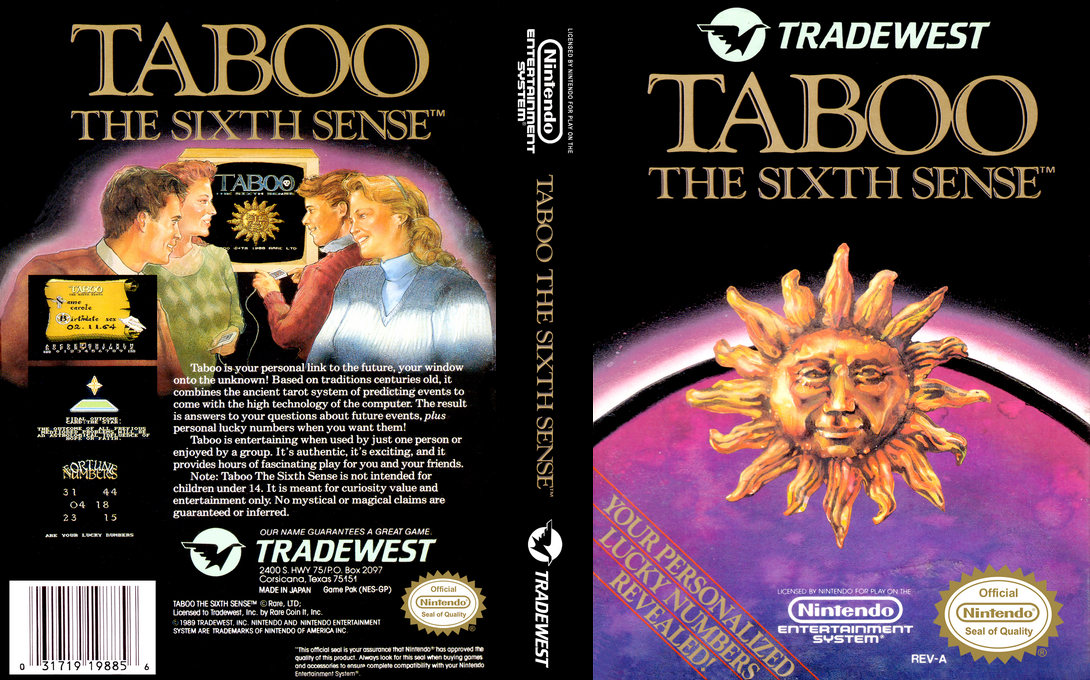 Taboo - The Sixth Sense — box-texture (US)