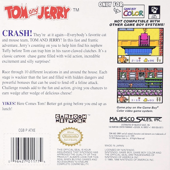 Tom & Jerry — box-2D-back (US)