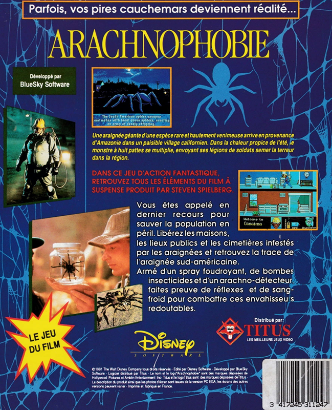 Arachnophobia — box-2D-back (FR)