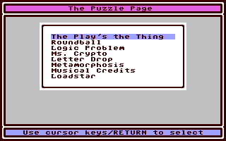 The Puzzle Page #121 — ss (WOR)
