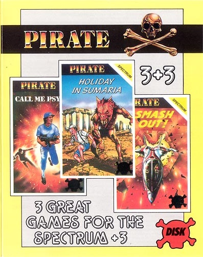 Pirate 3+3 - Holiday in Sumaria + Call Me Psycho + Smash Out! — box-2D (UK)