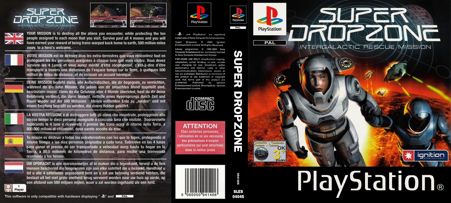 Super Dropzone - Intergalactic Rescue Mission — box-texture (EU)