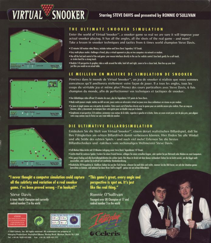 Virtual Snooker — box-2D-back (EU)