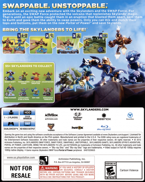 Skylanders - Swap Force — box-2D-back (US)