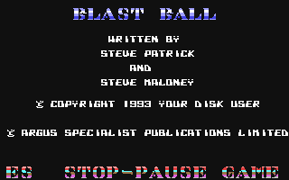 Blast Ball — sstitle (WOR)