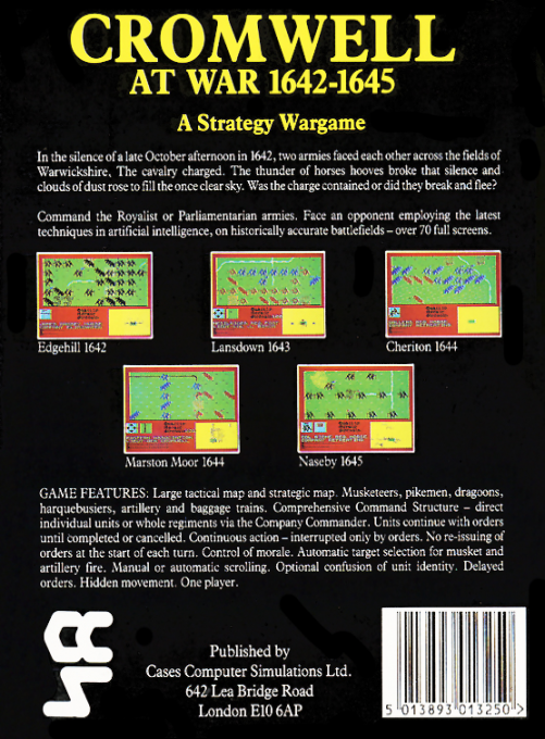 Cromwell at War 1642-1645 — box-2D-back (EU)
