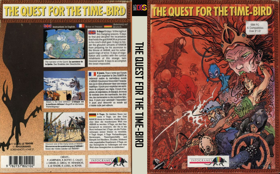 Quest for the Time-Bird, The — box-texture (EU)
