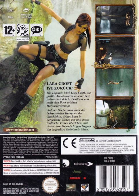Lara Croft Tomb Raider - Legend — box-2D-back (DE)