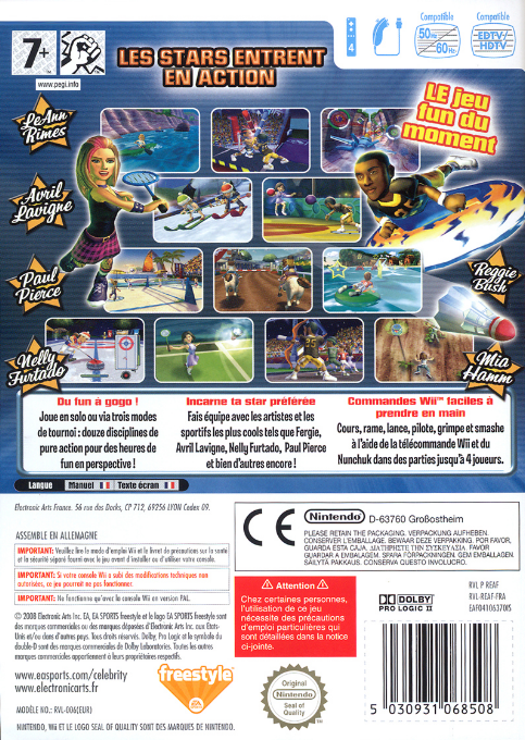 Tournoi des Celebrites, Le — box-2D-back (FR)