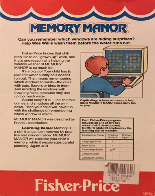 Memory Manor — box-2D-back (WOR)