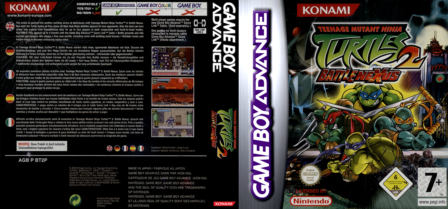 Teenage Mutant Ninja Turtles 2 - Battle Nexus — box-texture (EU)