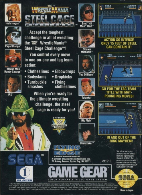 Wwf Wrestlemania Steel Cage Challenge — box-2D-back (US)