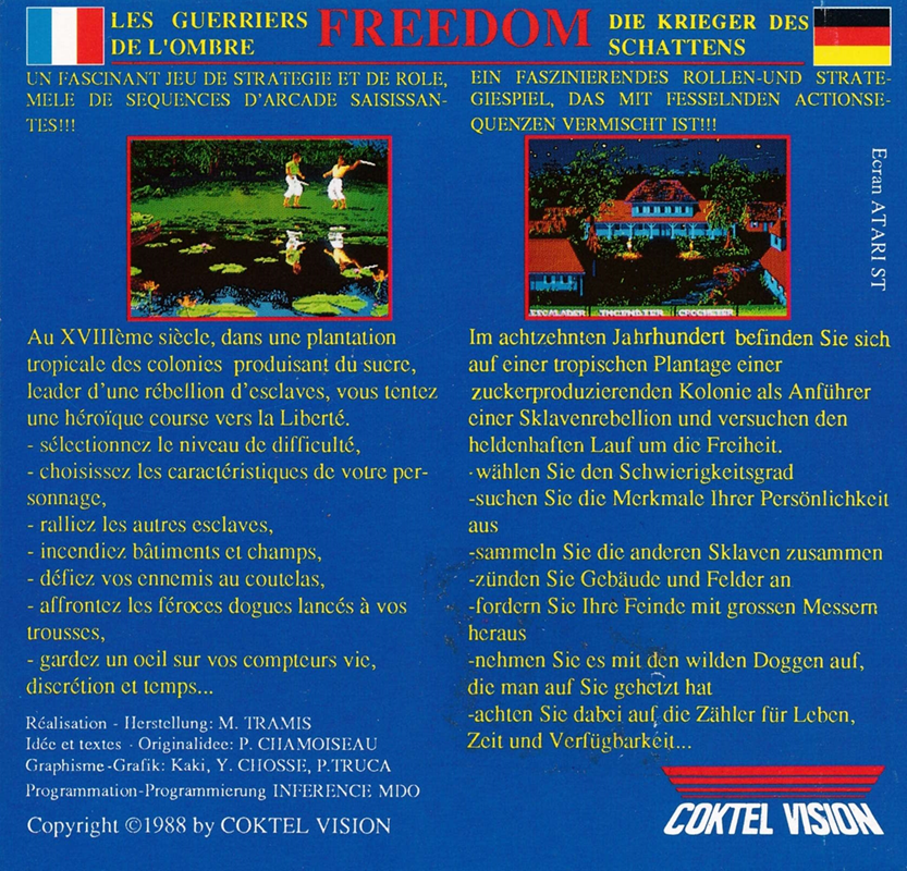 Freedom - Les Guerriers de l'Ombre — box-2D-back (EU)