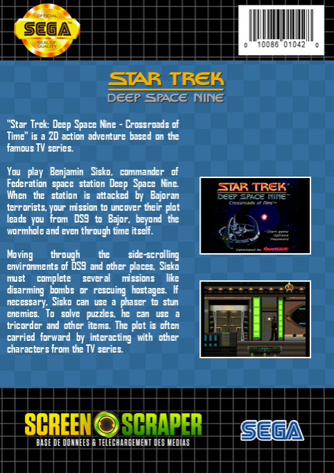Star Trek - Deep Space Nine - Crossroads Of Time — box-2D-back (SS)