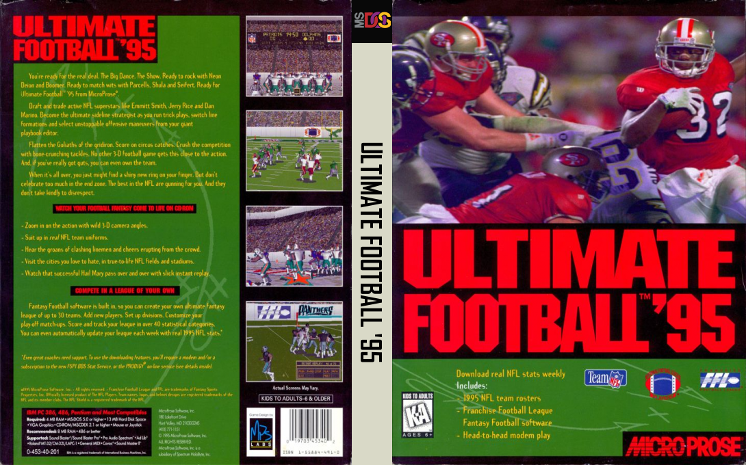 Ultimate Football '95 — box-texture (US)