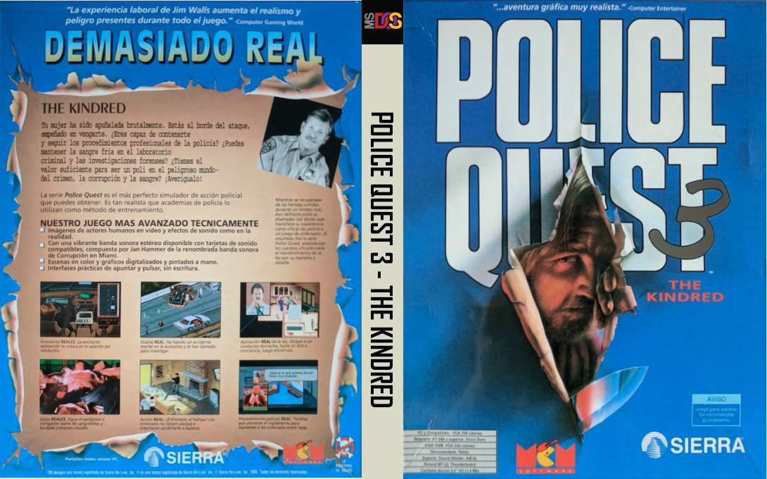 Police Quest 3 - The Kindred — box-texture (SP)