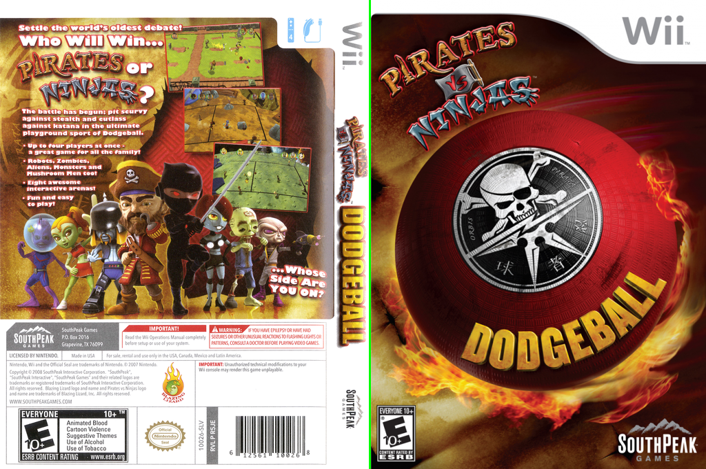 Pirates Vs Ninjas Dodgeball — box-texture (US)