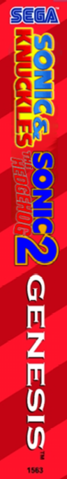 Sonic & Knuckles + Sonic The Hedgehog 2 — box-2D-side (US)