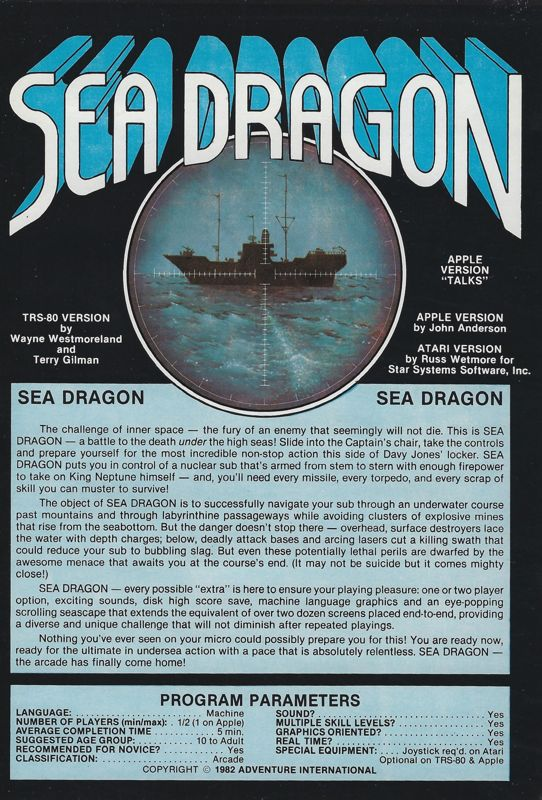 Sea Dragon — box-2D-back (US)