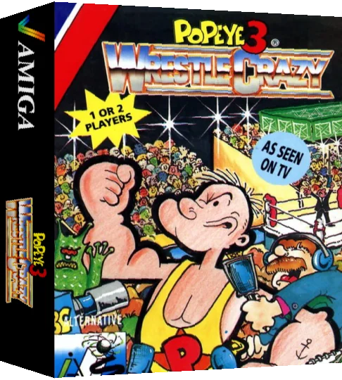Popeye Wrestle Crazy — box-3D (US)