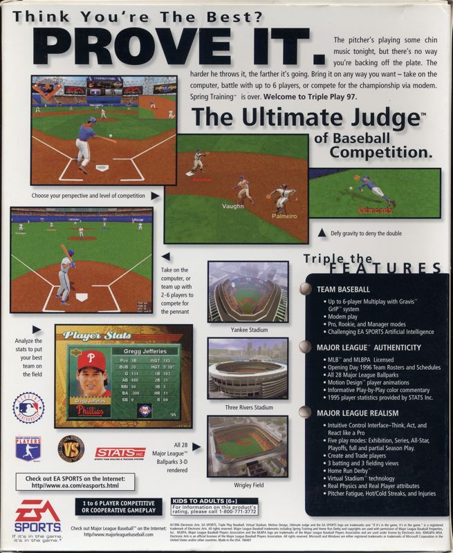 Triple Play 97 — box-2D-back (US)