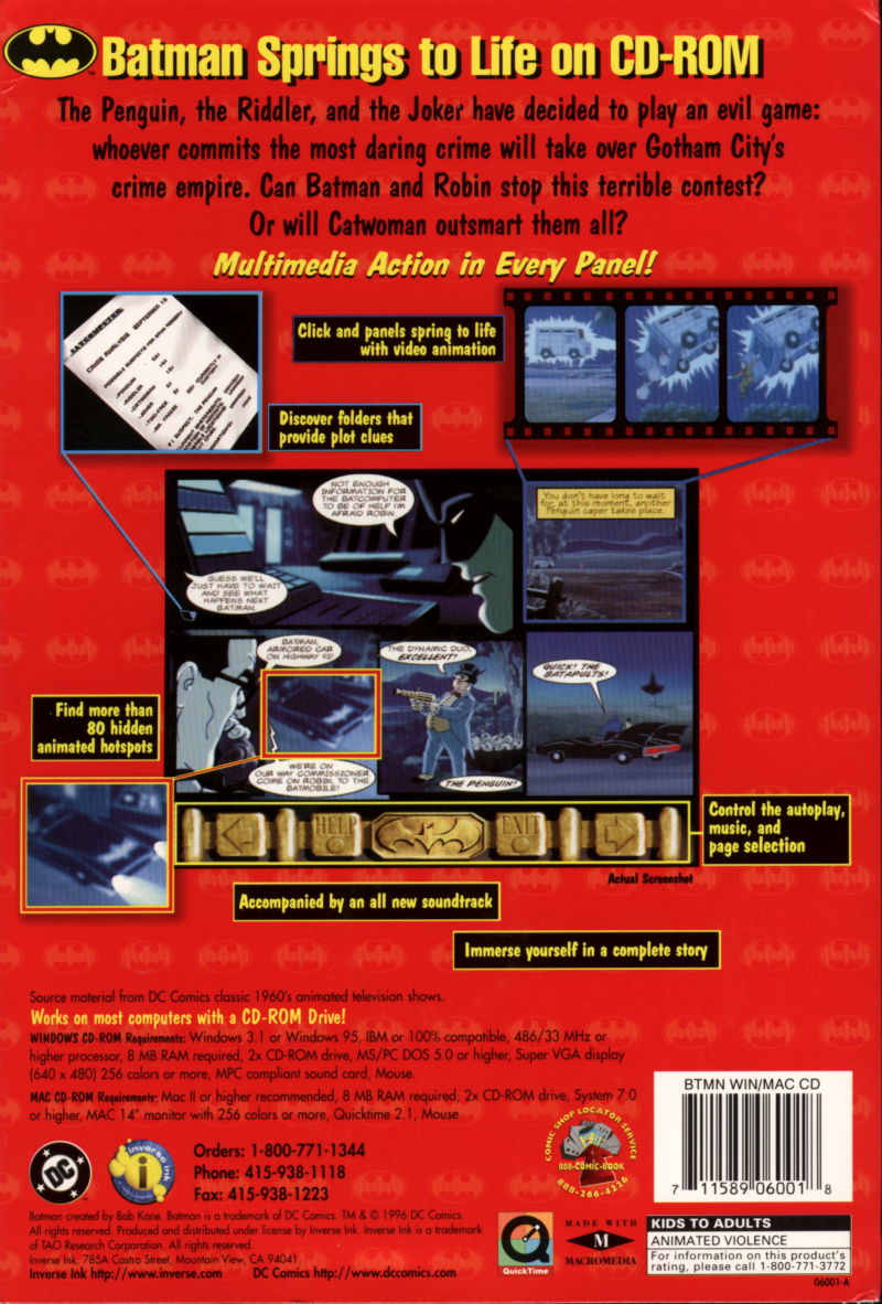 Batman: Partners in Peril — box-2D-back (US)