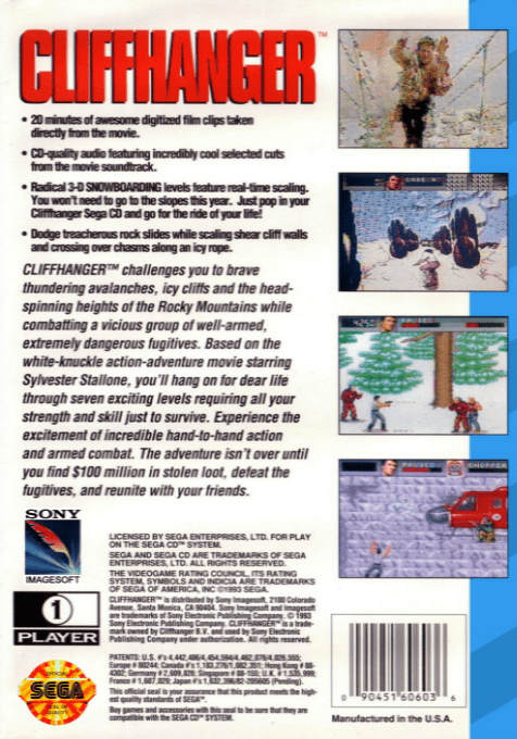 Cliffhanger — box-2D-back (US)