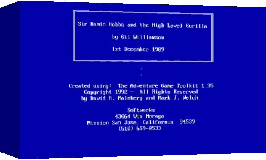 Sir Ramic Hobbs and the High Level Gorilla — box-3D (WOR)
