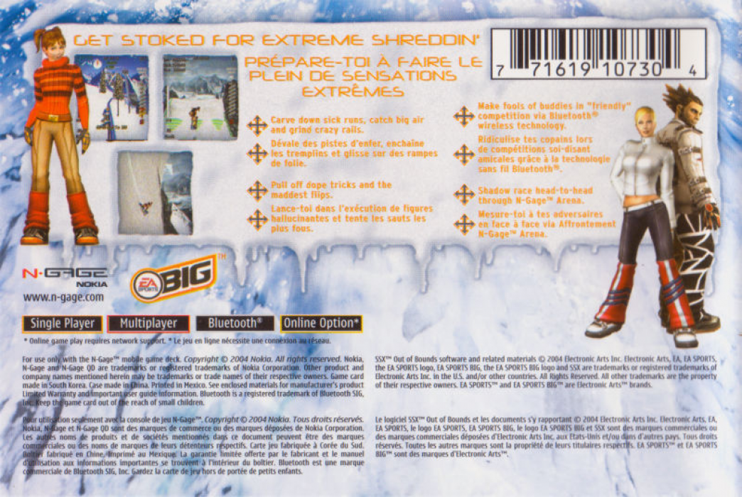 SSX: Out of Bounds — box-2D-back (US)