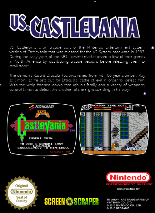 VS. Castlevania — box-2D-back (SS)