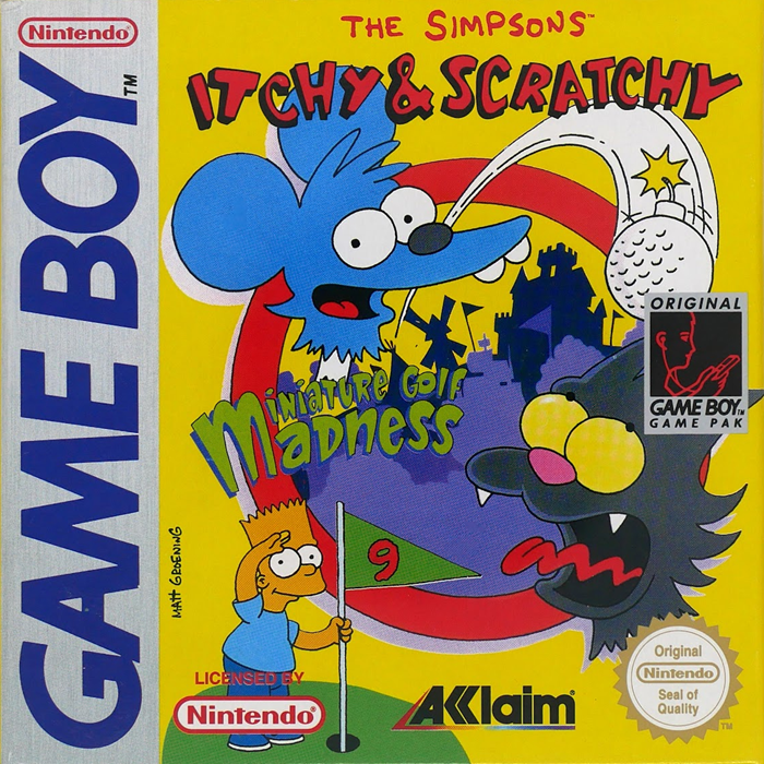 The Simpsons Itchy & Scratchy : Miniature Golf Mad — box-2D (EU)