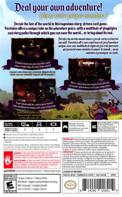 Foretales — box-2D-back (US)