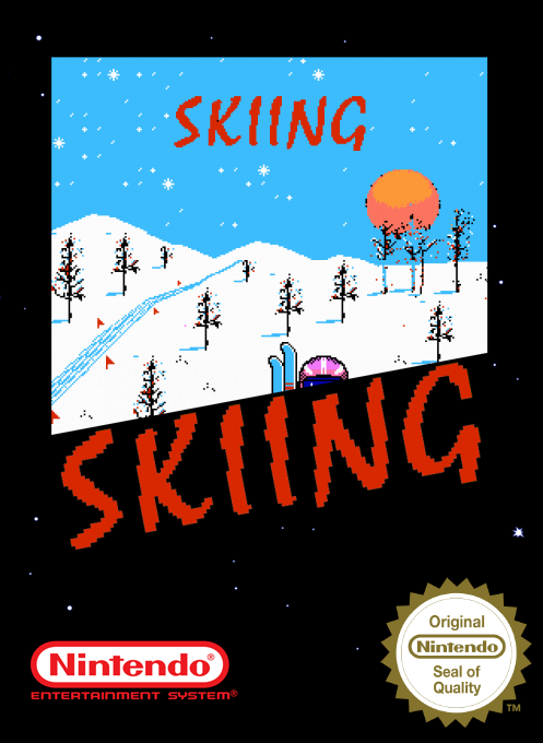 Skiing box art