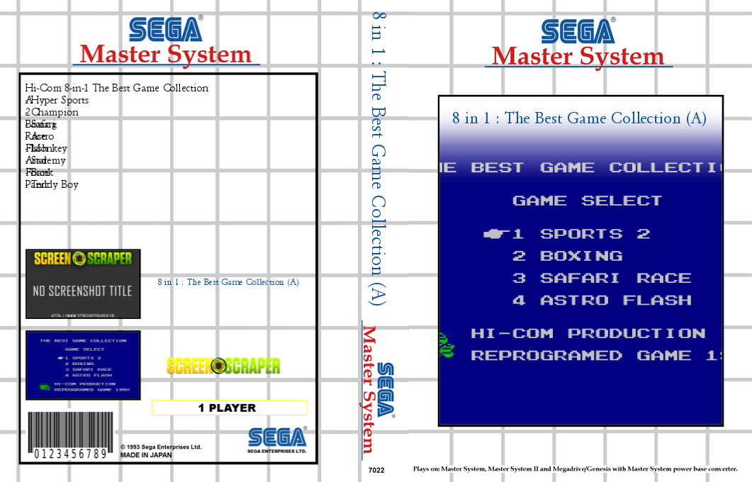 8 in 1 - The Best Game Collection — box-texture (SS)