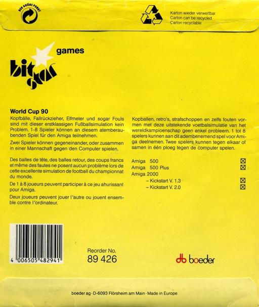 World Cup '90 — box-2D-back (WOR)