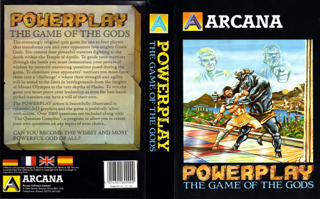 Powerplay - The Game of the Gods — box-texture (EU)