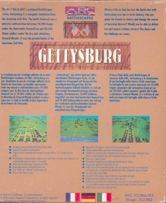 Gettysburg — box-2D-back (US)