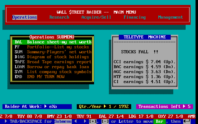 Wall $treet Raider — ss (WOR)