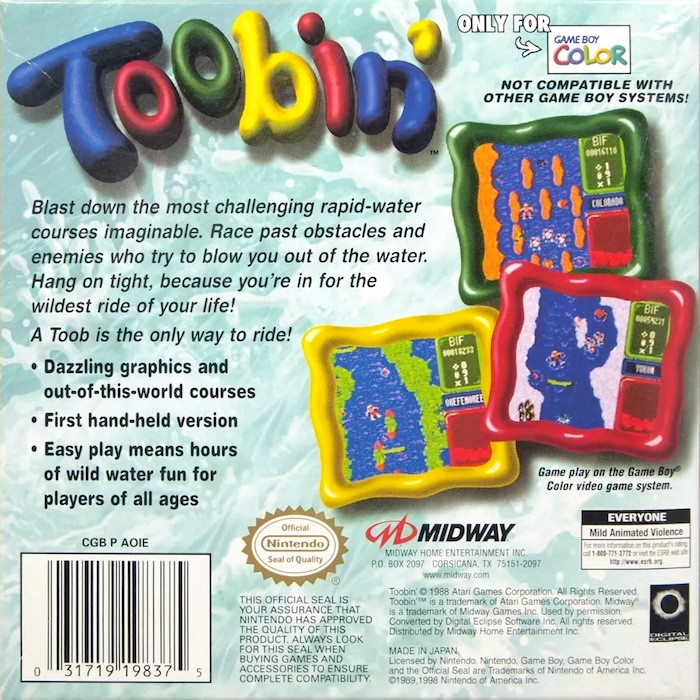 Toobin' — box-2D-back (US)