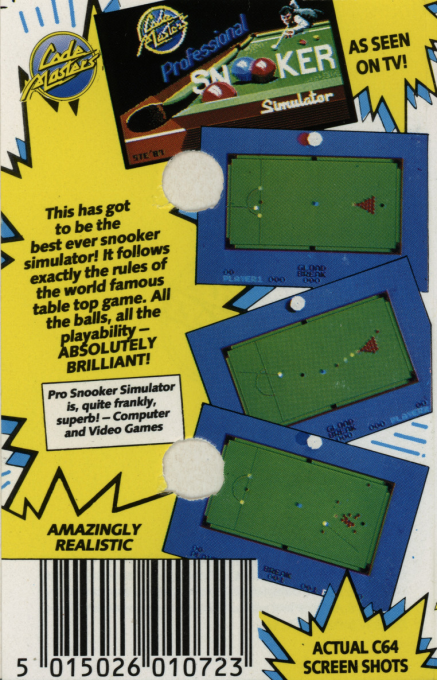 Professional Snooker Simulator — box-2D-back (EU)