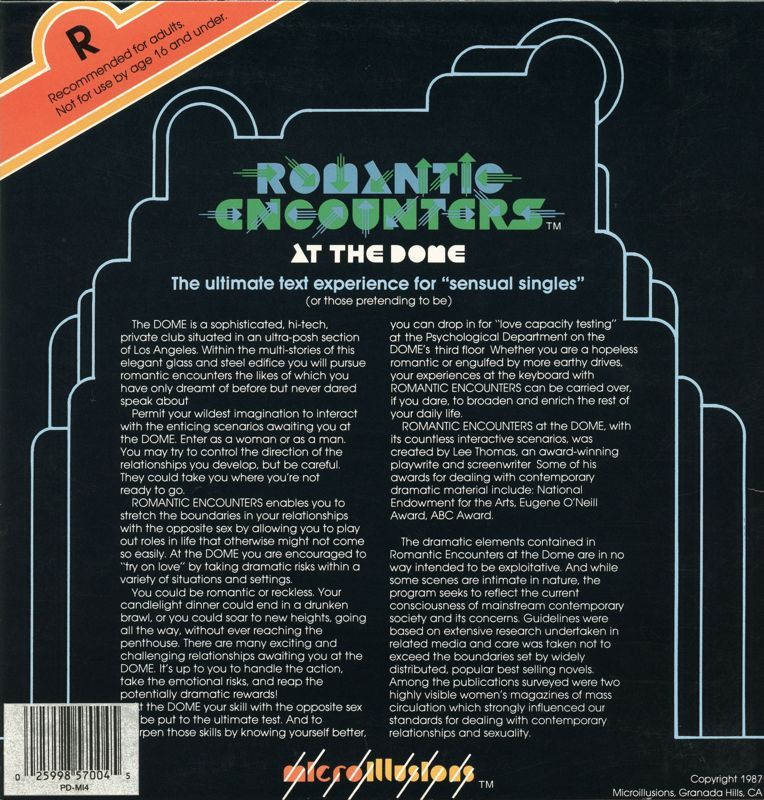 Romantic Encounters At The Dome — box-2D-back (US)