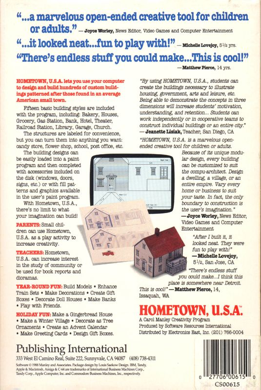 Hometown, Usa — box-2D-back (US)