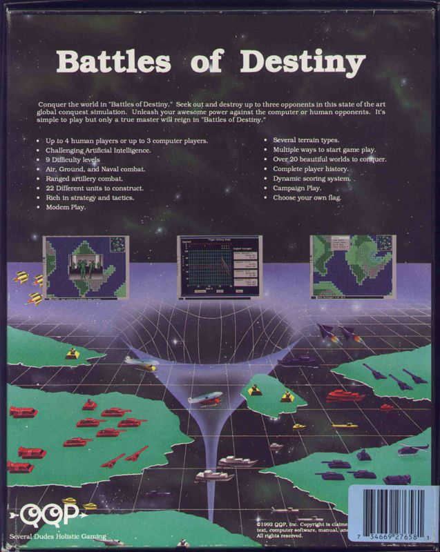 Battles Of Destiny — box-2D-back (US)
