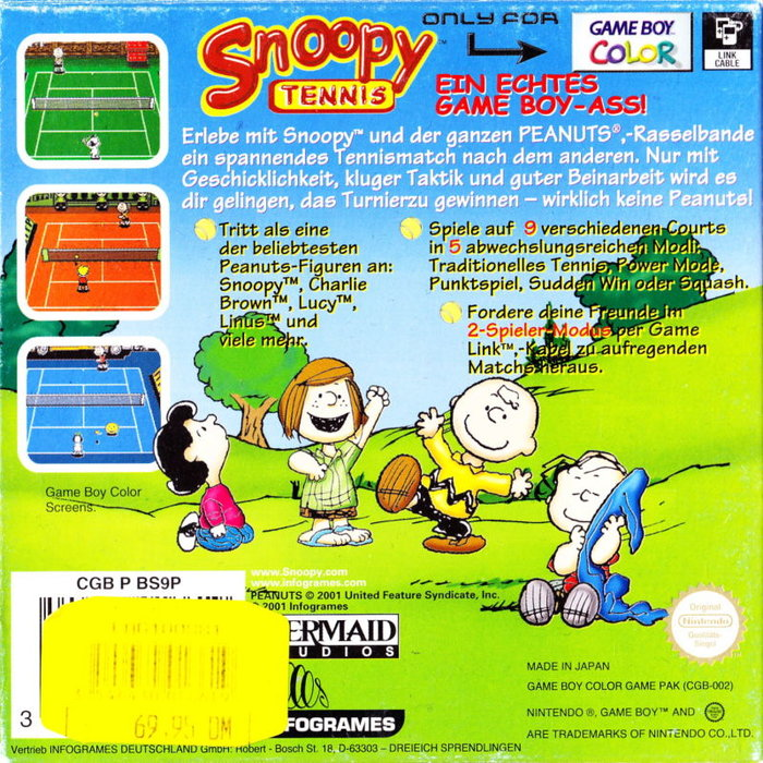 Snoopy Tennis — box-2D-back (EU)