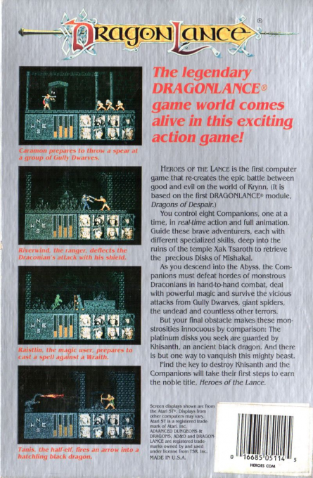 Heroes of the Lance — box-2D-back (US)